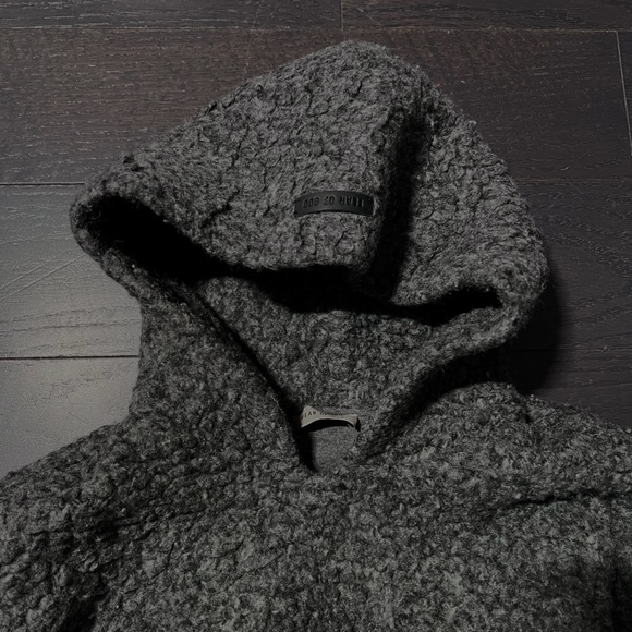 Fear Of God Polar Fleece Hoodie in Paris Sky FG24FW50 gray Fleece Schwarz MEDIUM - Picture 15 of 15
